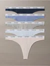 Calvin Klein Women's Modern Logo 5-pack Thong In Plein Air Multi