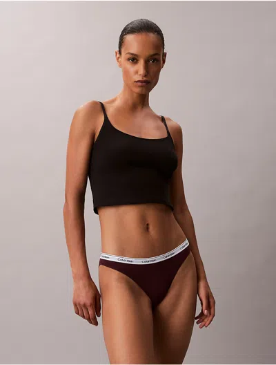 Calvin Klein Women's Modern Logo Bikini In Purple