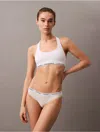 Calvin Klein Women's Modern Logo Bikini In Steady Stripe / Pelican