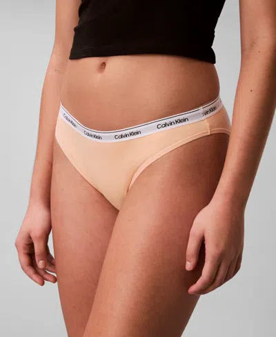 Calvin Klein Women's Modern Logo Bikini Underwear Qd5044 In Orange