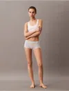 Calvin Klein Women's Modern Logo Boyshort In Leader Stripe/grey Heather