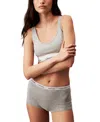Calvin Klein Modern Cotton Blend Hipster Briefs In Grey Heather