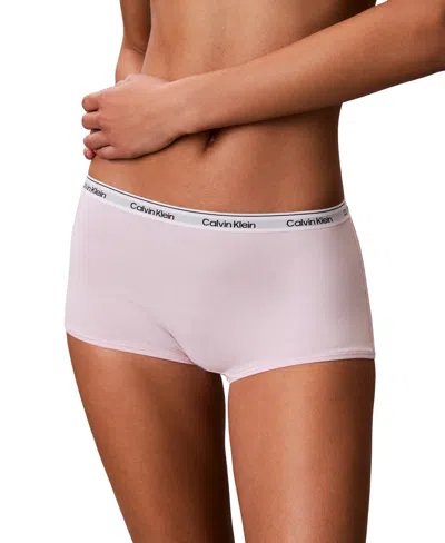 Calvin Klein Women's Modern Logo Boyshort Underwear Qd5195 In Pink