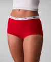 Calvin Klein Modern Logo Boyshorts In Red