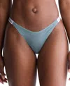 Calvin Klein Dipped String Thong In Blue Performance