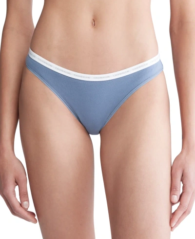 Calvin Klein Women's Modern Logo Low-rise Bikini Underwear Qd5044 In Flint Stone