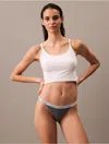 Calvin Klein Women's Modern Logo String Bikini In Blue Performance