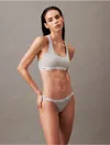 Calvin Klein Women's Ribbed Boyshort Underwear Qf8024 In Grey Heather