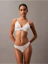 Calvin Klein Women's Modern Logo Thong In Steady Stripe / Pelican