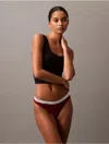 Calvin Klein Women's Modern Logo Thong In Syrah