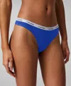 Calvin Klein Women's Modern Logo Thong Underwear Qd5043 In Blue