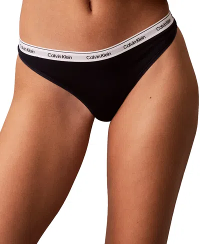 Calvin Klein Women's Modern Logo Thong Underwear Qd5043 In Purple