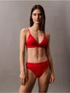Calvin Klein Women's Modern Logo Triangle Bikini Top