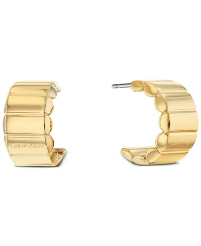 Calvin Klein Women's Modern Repetition Gold Tone Stainless Steel Earrings