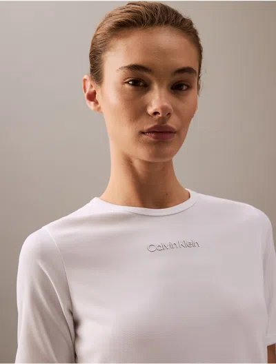 Calvin Klein Women's Modern Sport Crewneck T-shirt In Brilliant White