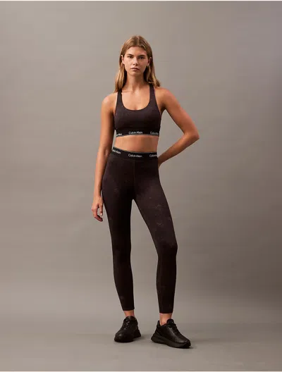 Calvin Klein Women's Modern Sport High Waist 7/8 Leggings In Raisin Print