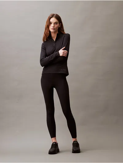 Calvin Klein Women's Modern Sport High Waist Tonal 7/8 Leggings In Black