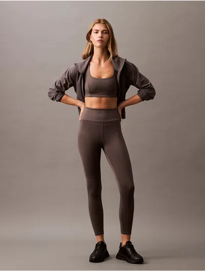 Calvin Klein Women's Modern Sport High Waist Tonal 7/8 Leggings In Boulevard Gray