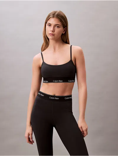 Calvin Klein Women's Modern Sport Low Impact Sports Bra In Black