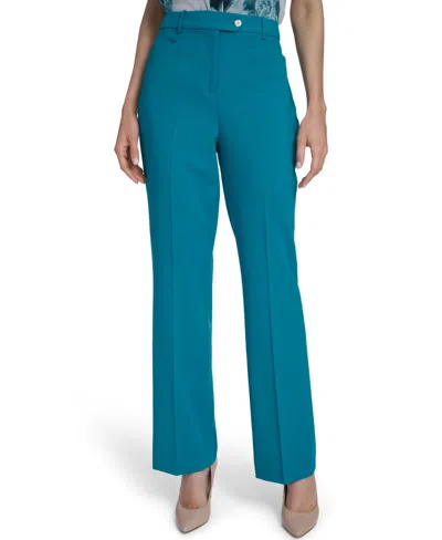 Calvin Klein Women's Modern Straight Fit Pants In Blue