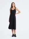 Calvin Klein Women's Viscose Satin Maxi Slip Dress In Black Beauty