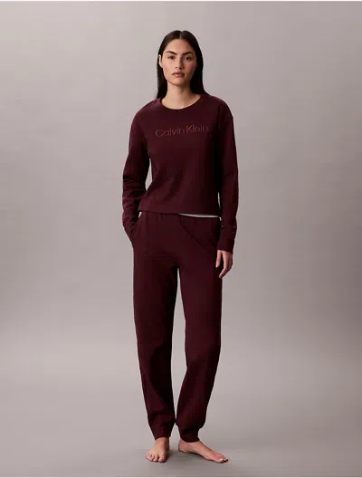 Calvin Klein Women's Modern Terry Joggers In Brown