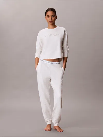 Calvin Klein Women's Modern Terry Joggers In White