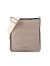Calvin Klein Fay Mini Signature Adjustable Crossbody With Magnetic Top Closure In Taupe White