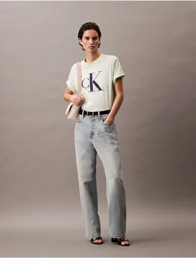 Calvin Klein Women's Monogram Logo Boxy T-shirt In Ambrosia