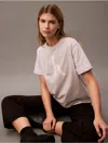 Calvin Klein Women's Monogram Logo Boxy T-shirt In Ashes Of Roses