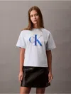 Calvin Klein Women's Monogram Logo Boxy T-shirt In Plein Air