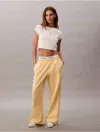 Calvin Klein Women's Monogram Logo Fleece Wide Leg Sweatpants