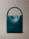 Calvin Klein Women's Monogram Logo Hardware Bucket Bag In Blue