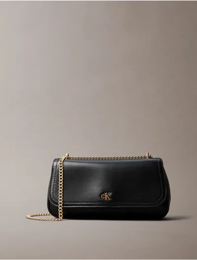 Calvin Klein Women's Monogram Logo Hardware Chain Small Shoulder Bag