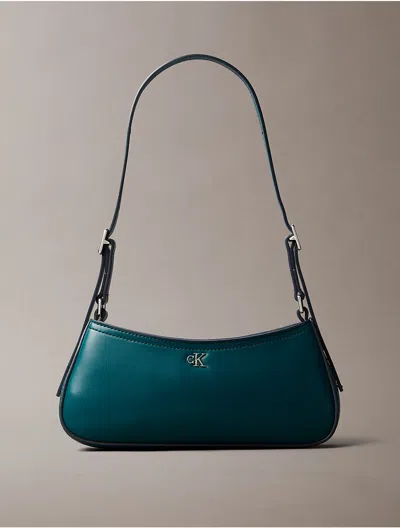 Calvin Klein Women's Monogram Logo Hardware Shoulder Bag In Blue