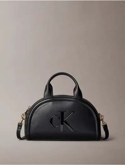 Calvin Klein Women's Monogram Mini Dome Bauletto Bag In Purple