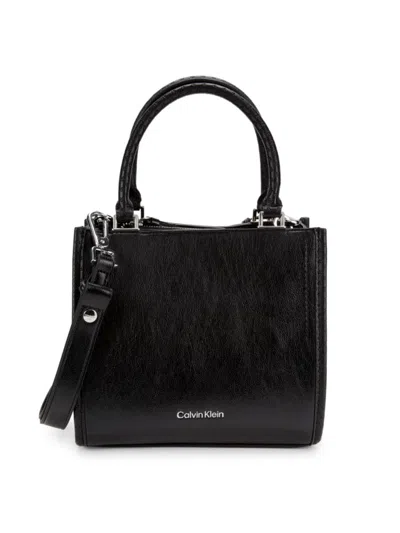 Calvin Klein Women's Moon Logo Shoulder Bag In Black