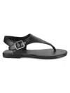 CALVIN KLEIN WOMEN'S MORACA BUCKLE T STRAP FLAT SANDALS