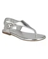Calvin Klein Moraca Ankle Strap Sandal In Silver