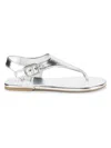 Calvin Klein Moraca Ankle Strap Sandal In Silver