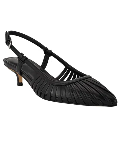 Calvin Klein Women's Movella Kitten Heel Slingback Pumps In Black
