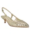 Calvin Klein Movella Slingback Kitten Heel Pump In Gold