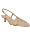 Calvin Klein Movella Slingback Kitten Heel Pump In Light Natural