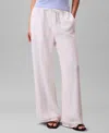 Calvin Klein Women's Multi-stripe Textured Wide-leg Pants