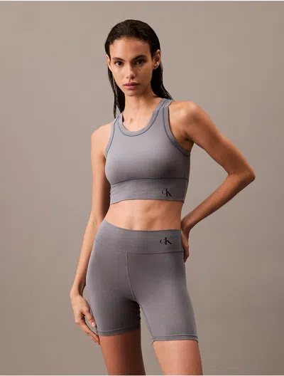 Calvin Klein Women's Naturals Flex Sleep Short In Asphalt Grey