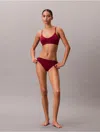 Calvin Klein Women's Naturals Modern Seamless Bikini In Red
