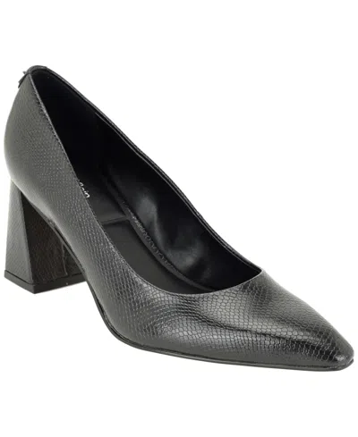 Calvin Klein Women's Nelanie Tapered Block Heel Dress Pumps In Black
