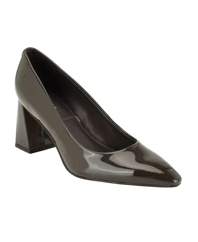 Calvin Klein Women's Nelanie Tapered Block Heel Dress Pumps In Gray