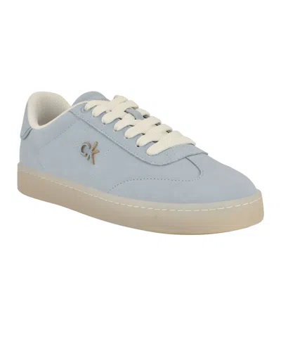 Calvin Klein Women's Nicala Casual Lace-up Sneakers In Light Blue