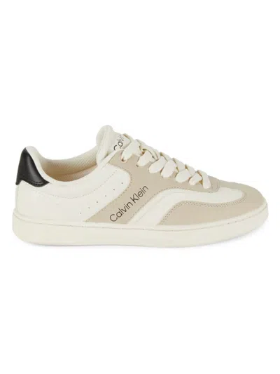 Calvin Klein Women's Norah Low Top Sneakers In Ivory